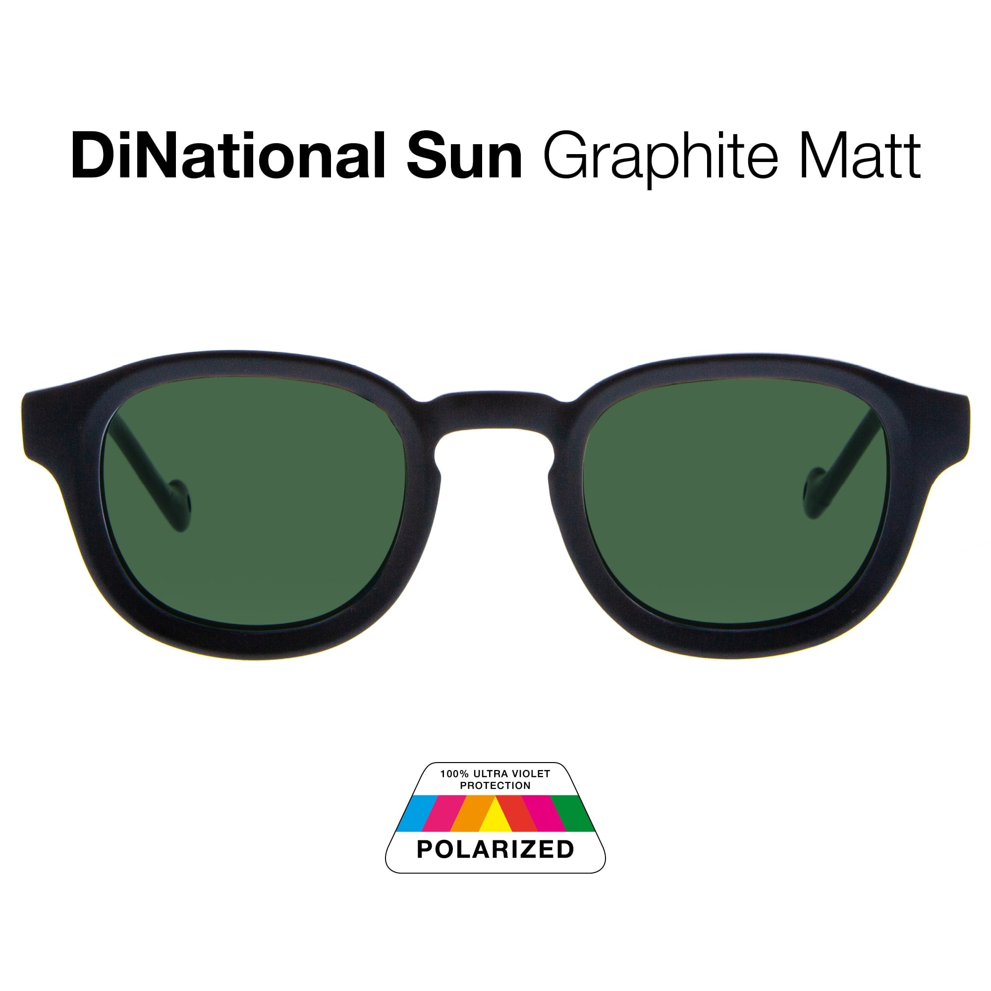 DiNational Sun Graphite Matt Glasses