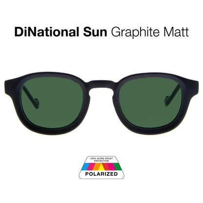 DiNational Sun Graphite Matt Glasses